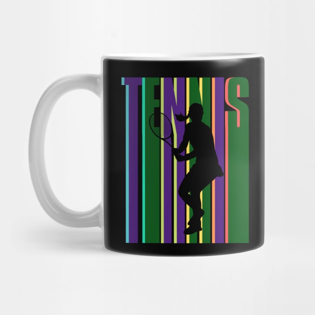 US Open Tennis Player Silhouette by TopTennisMerch